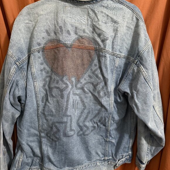 American Eagle Keith Haring Collaboration Denim Jacket - Picture 1 of 4
